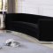 Julian Sofa 621 in Black Velvet Fabric by Meridian w/Options