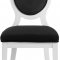 Lotus Dining Chair 747 Set of 2 Black Velvet Fabric by Meridian