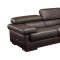 Brown Full Leather Modern Sofa & Loveseat Set w/Options