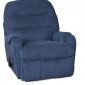 Navy Fabric Elegant Modern Handle Rocker Recliner