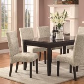 103621 Newbridge 7Pc Dining Set Coaster "Script" Pattern Chairs