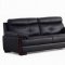 Mackenzie 435005 Sofa & Loveseat in Black Leather by New Spec