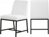 Bryce Dining Chair 918 Set of 2 in White Faux Leather -Meridian