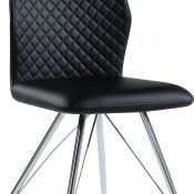 D6664DC-BL Dining Chair Set of 4 in Black PU by Global