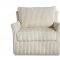 Olsen Swivel Accent Chair in Ivory Fabric by Klaussner