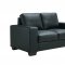 U801 Sofa & Loveseat Set in Black PVC by Global w/Options