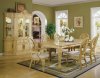 Antique White Formal Dining Room With Carving Details