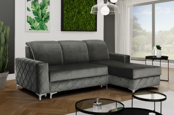 Alfredo Mini Sectional Sofa in Gray by Skyler Design [SKSS-Alfredo-Mini-Gray]