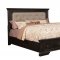 Roisin CM7578 Bedroom in Wire-Brushed Black w/Fabric Headboard