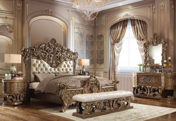 Constantine Bedroom BD00471EK in Brown & Gold by Acme w/Options [AMBS-BD00471EK Constantine]