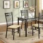 Two-Tone Glass Top Modern 5Pc Dining Set