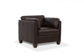 Matias Chair 55012 in Chocolate Leather by MI Piace [MPAC-55012 Matias MI Piace]