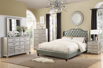 F9367 Bedroom Set 5Pc in Silver Color by Boss w/Options [PXBS-F9367]