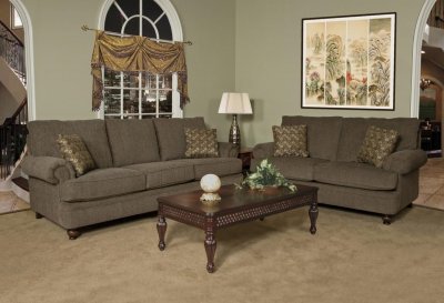 16160 Sphynx Sofa & Loveseat Set in Marble Fabric by Chelsea