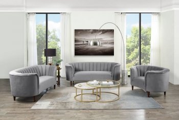 Millephri Sofa LV00166 in Gray Velvet by Acme w/Options [AMS-LV00166 Millephri]