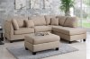 F7605 Sectional Sofa in Sand Tone Fabric by Boss w/Ottoman