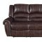 Center Hill Recliner Sofa 9668NDB in Dark Brown by Homelegance