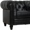 Zahara Sofa TOV-S24-01 in Black Leatherette by TOV Furniture