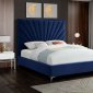 Eclipse Bed in Navy Velvet Fabric by Meridian w/Options