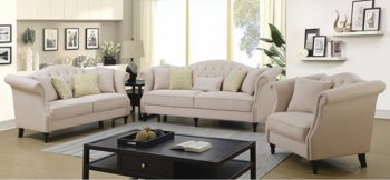 Rayna Sofa CM6779 in Beige Linen-Like Fabric w/Options [FAS-CM6779-Rayna]