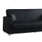 Tempo Sofa Bed in Black Leatherette by Casamode