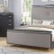 Valencia Bedroom Set 5Pc in Gray Fabric & Dark Brown w/Options