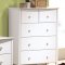 San Marino 3Pc Kids Bedroom Set 09150T White Finish w/Options