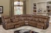 U7303C Motion Sectional Sofa in Walnut Leather Gel by Global