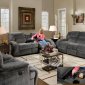 1735 Motion Sofa & Loveseat in Charcoal Fabric by Albany