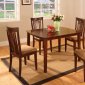 Brown Finish Modern 5Pc Dinette Set