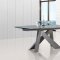 Zara Extendable Dining Table - Casabianca w/Light Gray Glass Top