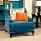 Viscontti SM2203 Sofa in Peacock Blue Fabric w/Options