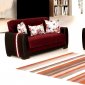 Merid Sofa Bed in Burgundy Microfiber by Rain w/Optional Items