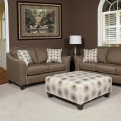 16155 Havana Sofa & Loveseat in Pecan Fabric by Chelsea