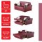 Etro Prime Loveseat Sleeper in Burgundy Leatherette by Mobista