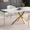 Venera Dining Table 150541 in White & Gold by Coaster w/Options