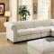 Stanford II Sectional Sofa CM6270IV in Ivory Fabric w/Options