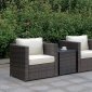 Ilona 3Pc Outdoor Patio Set CM-OS2136-Set13 in Ivory & Espresso