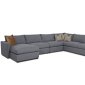 Leisure Sectional Sofa D4033 in Grey Fabric by Klaussner