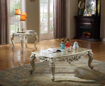 Cesar 202 Coffee Table in Silver Tone w/Options by Meridian [MRCT-202-Cesar]