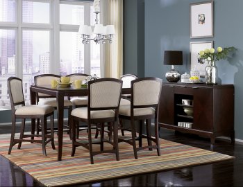 Dark Cherry Finish Modern Counter Height Dining Table w/Options [HEDS-5329-36]