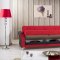 Urban Style Sofa Bed in Red Fabric by Casamode w/Options