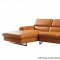 S98 Sectional Sofa in Pumpkin Leather by Beverly Hills