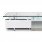 Ema TV Unit in White w/Glass Top by Whiteline Imports