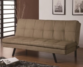 Tan Fabric Modern Elegant Armrest Convertible Sofa Bed [CRSB-300136]