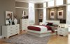 Jessica 202990 Bedroom Set in White w/Platform Bed by Coaster