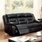 Sheldon Reclining Sofa CM6320 in Black Leather Match w/Options