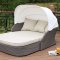 Aida 2Pc Outdoor Patio Daybed Set CM-OS2107 in Gray & Beige