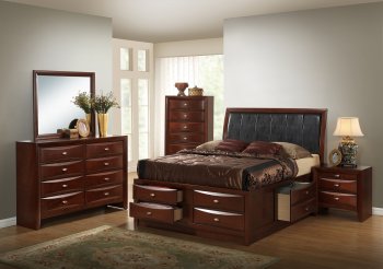 Hayden Bedroom in Merlot by Global w/Optional Case Goods [GFBS-Hyden-M]