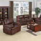 Leather Italia Brown Baron Motion Sofa & Loveseat Set w/Options